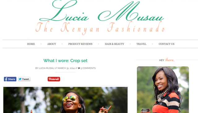Lucia Musau's The Kenyan Fashionado